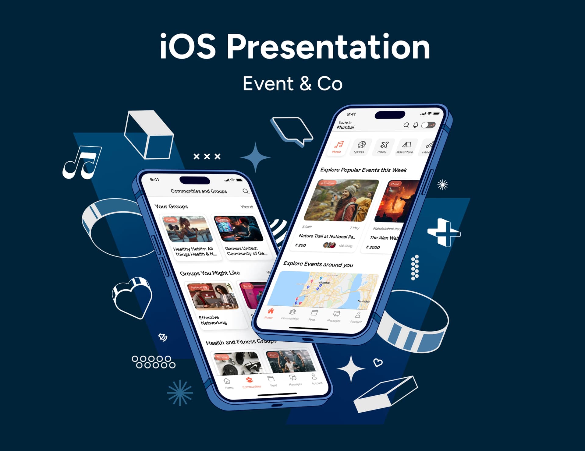 Event Booking App iOS UI Design